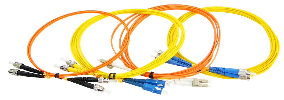 Tipos comuns de patch cords de fibra &oacute;ptica