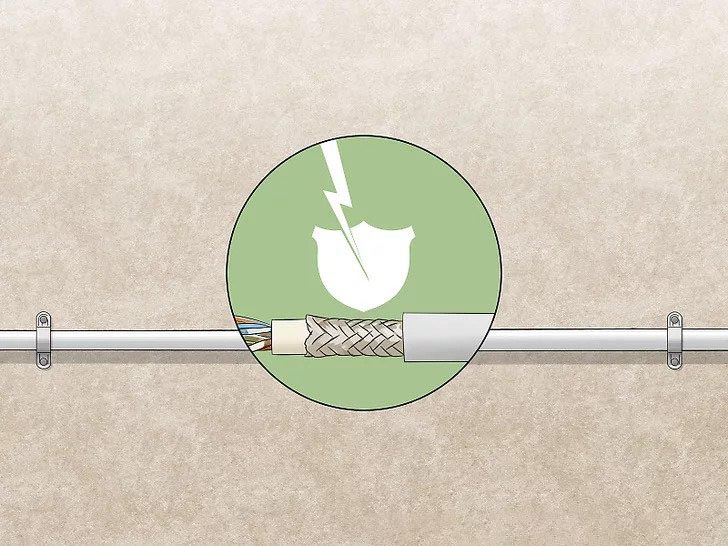 Escolha um cabo Ethernet que possa suportar picos de pelo menos 6 kV