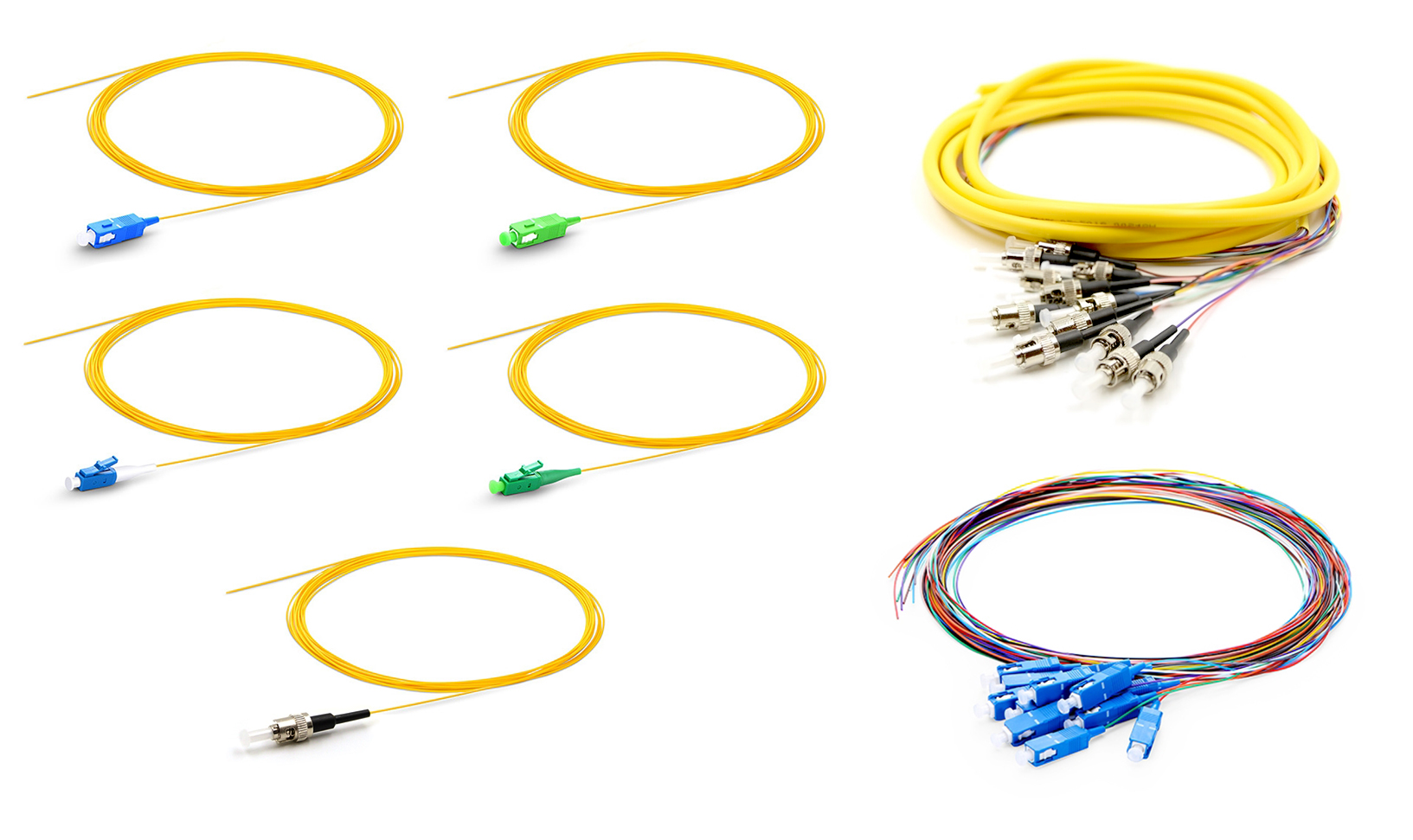 1. Diferentes tipos de tran&ccedil;as de fibra &oacute;ptica